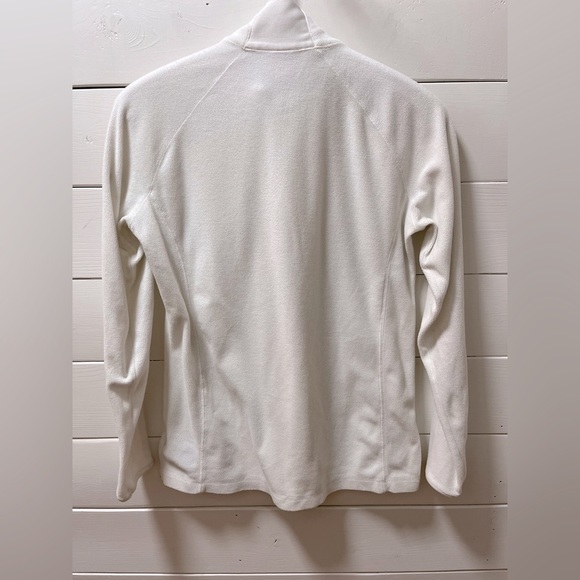 COLUMBIA – Off-White Fleece Pullover M - Picture 8 of 8